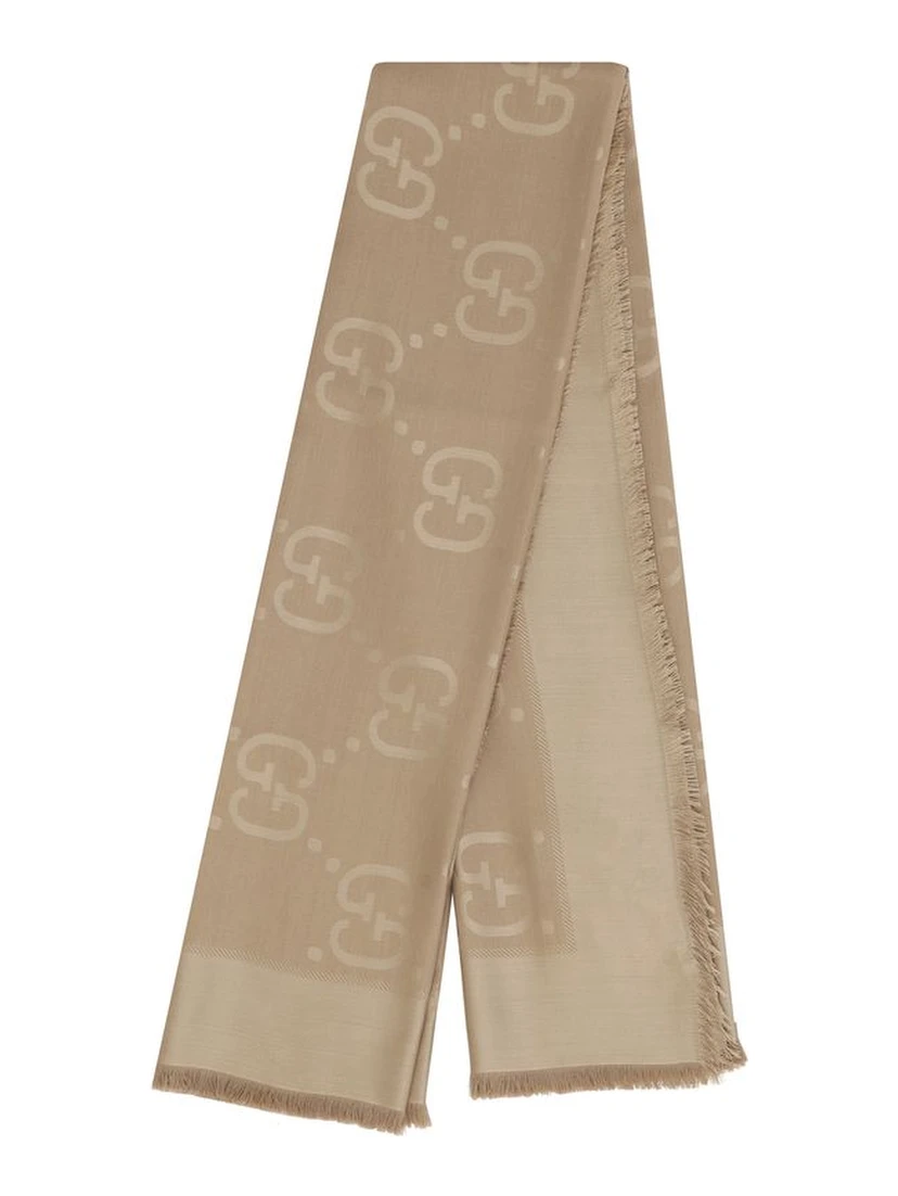 Brown Wool Oves Aries Foulard
