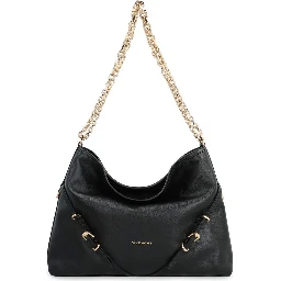 Black Calfskin Shoulder Bag