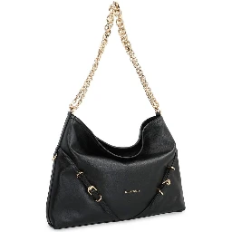 Black Calfskin Shoulder Bag