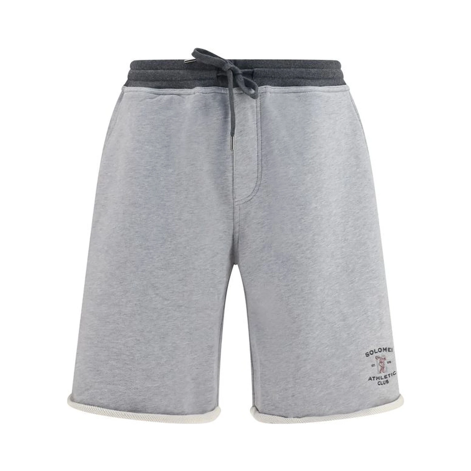 Gray Cotton Bermuda Shorts