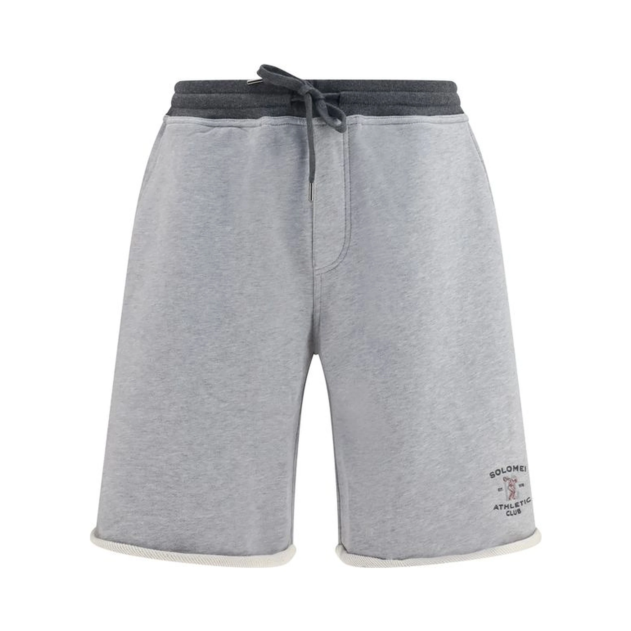Gray Cotton Bermuda Shorts