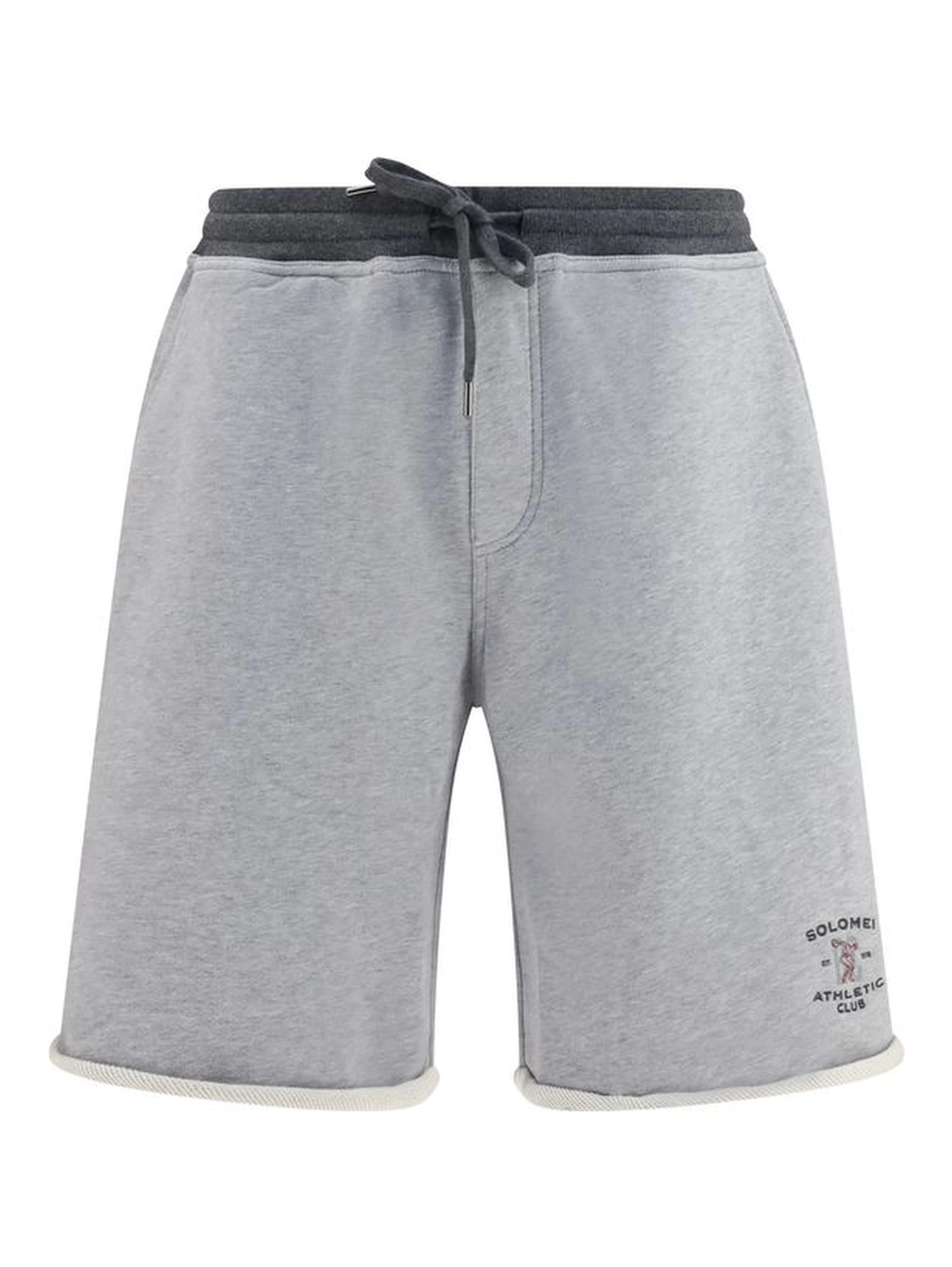 Gray Cotton Bermuda Shorts
