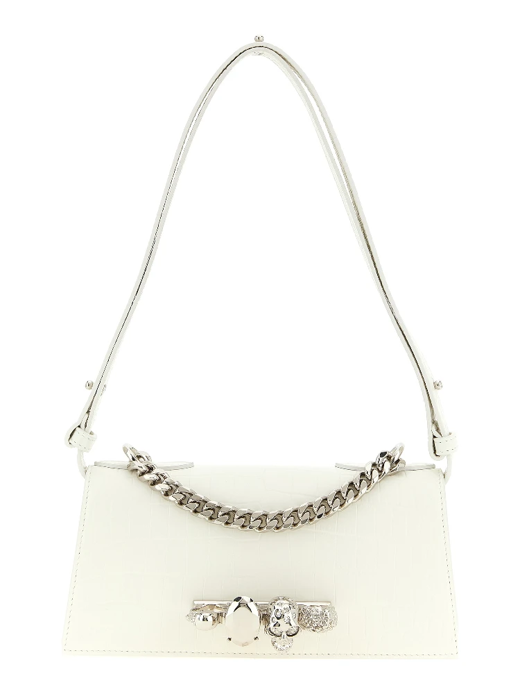 White Calfskin Shoulder Bag