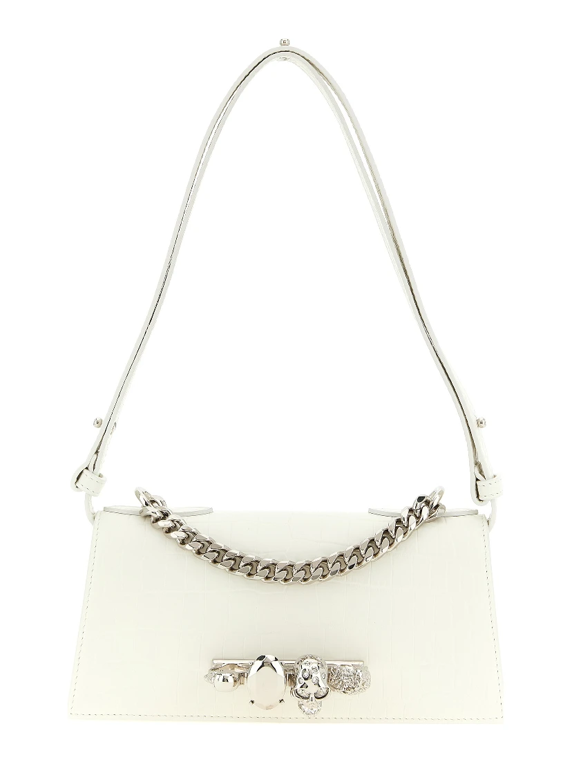 White Calfskin Shoulder Bag