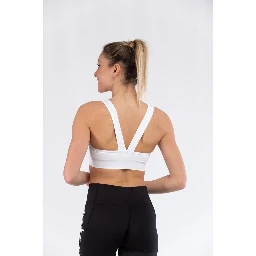 White Polyester Sport Bra