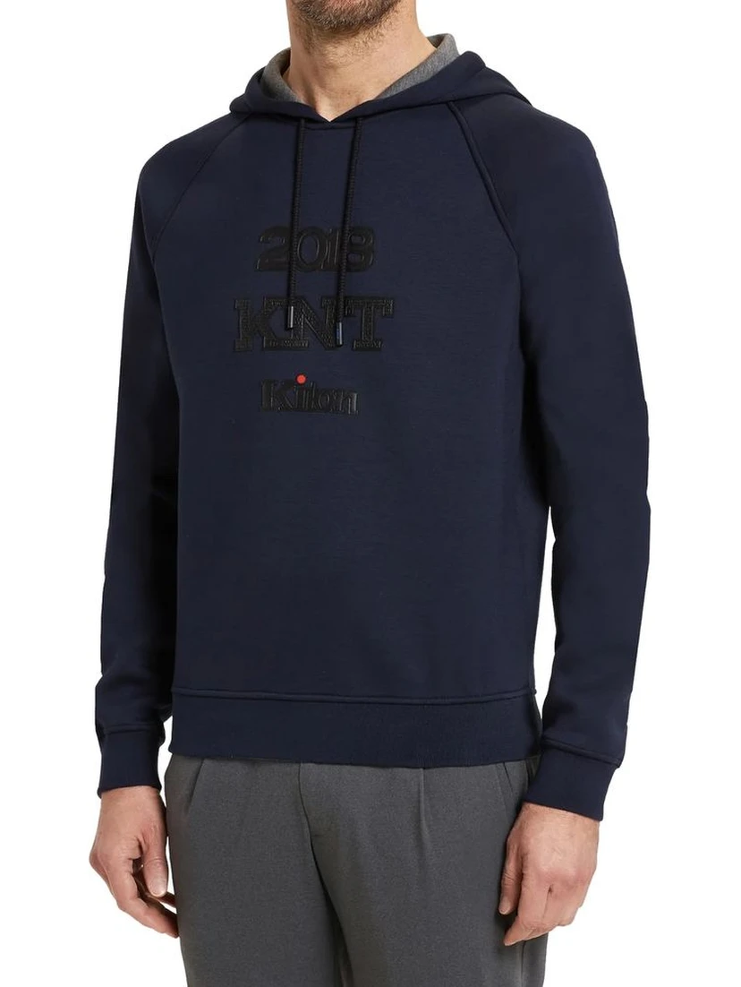 Blue Elastane Sweatshirt