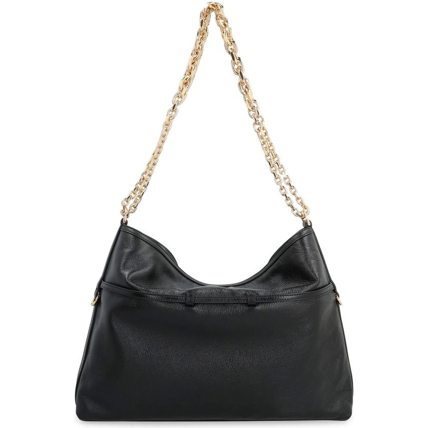 Black Calfskin Shoulder Bag