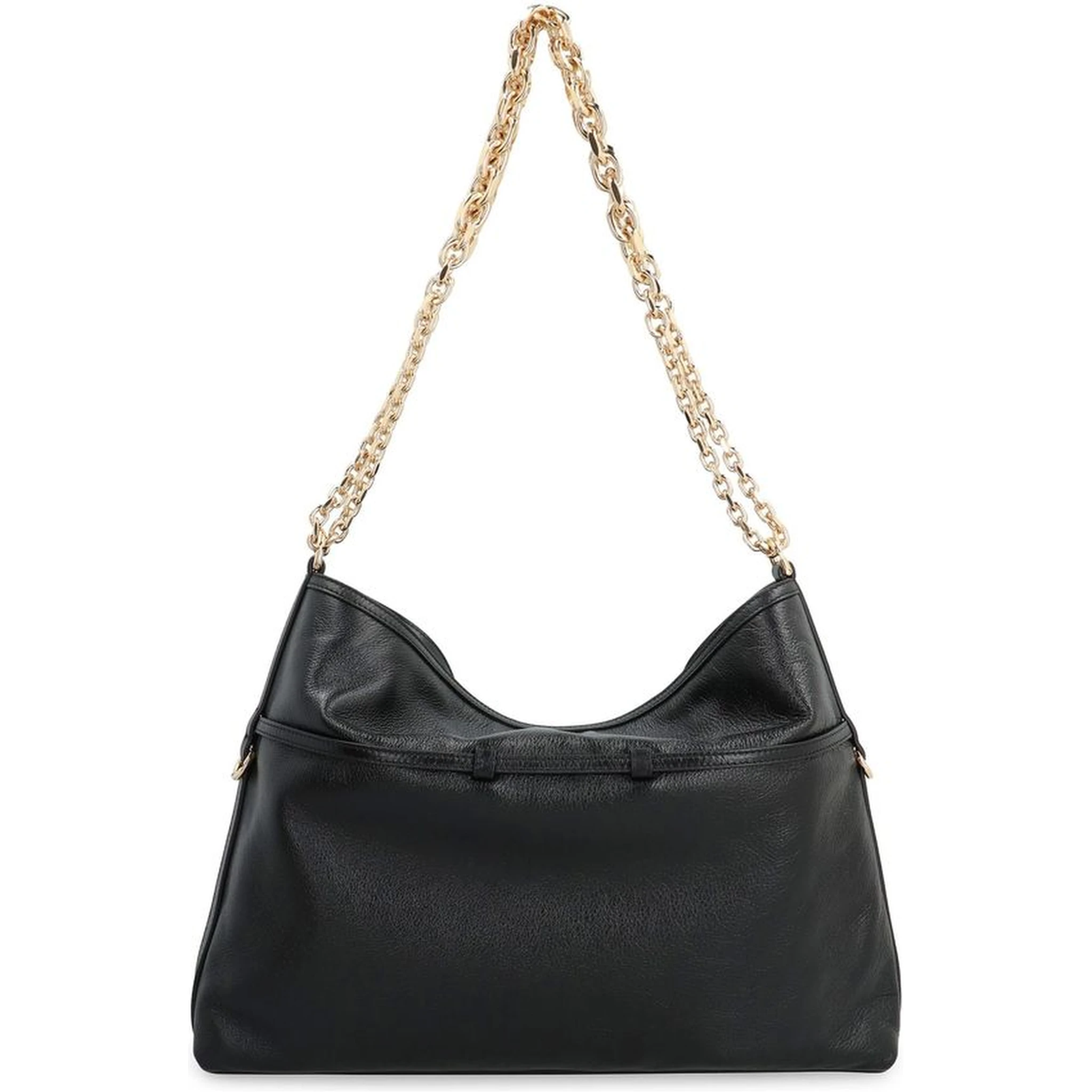 Black Calfskin Shoulder Bag