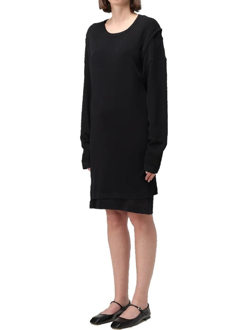 Black Cotton Casual Dress