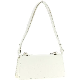 White Calfskin Shoulder Bag