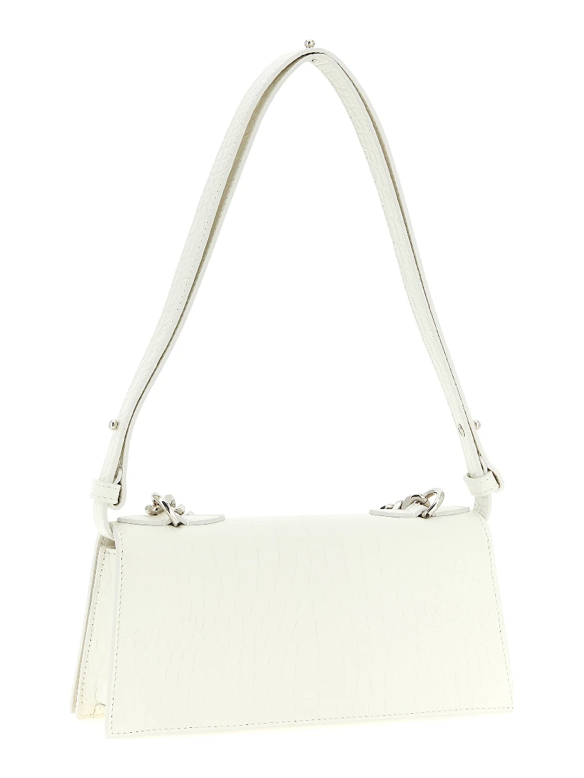White Calfskin Shoulder Bag