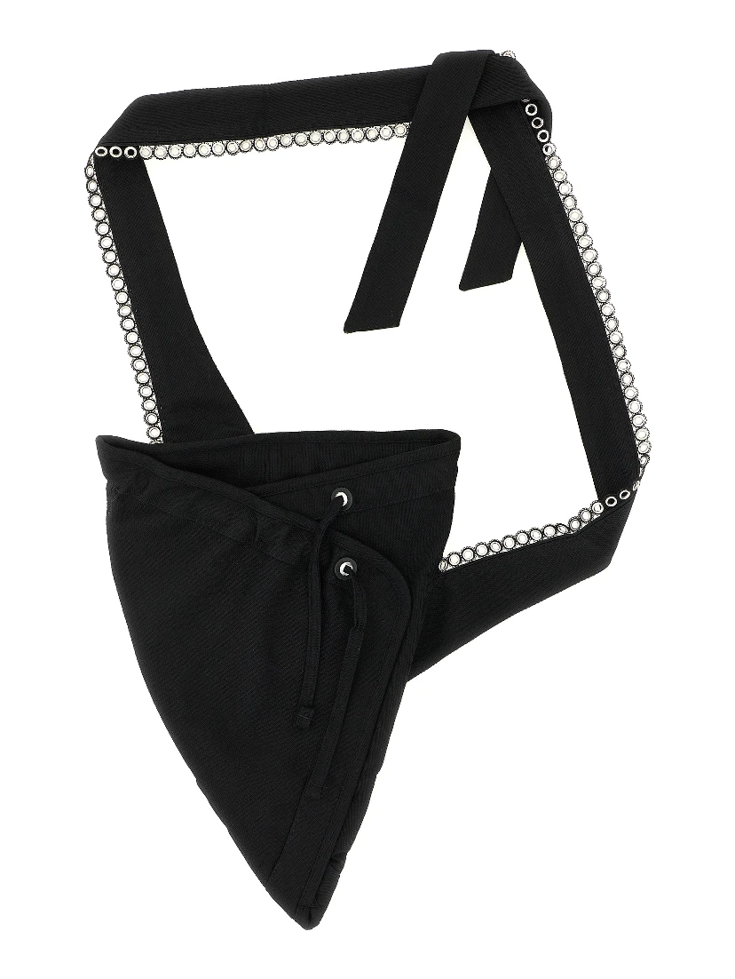 Black Cotton Crossbody Bag