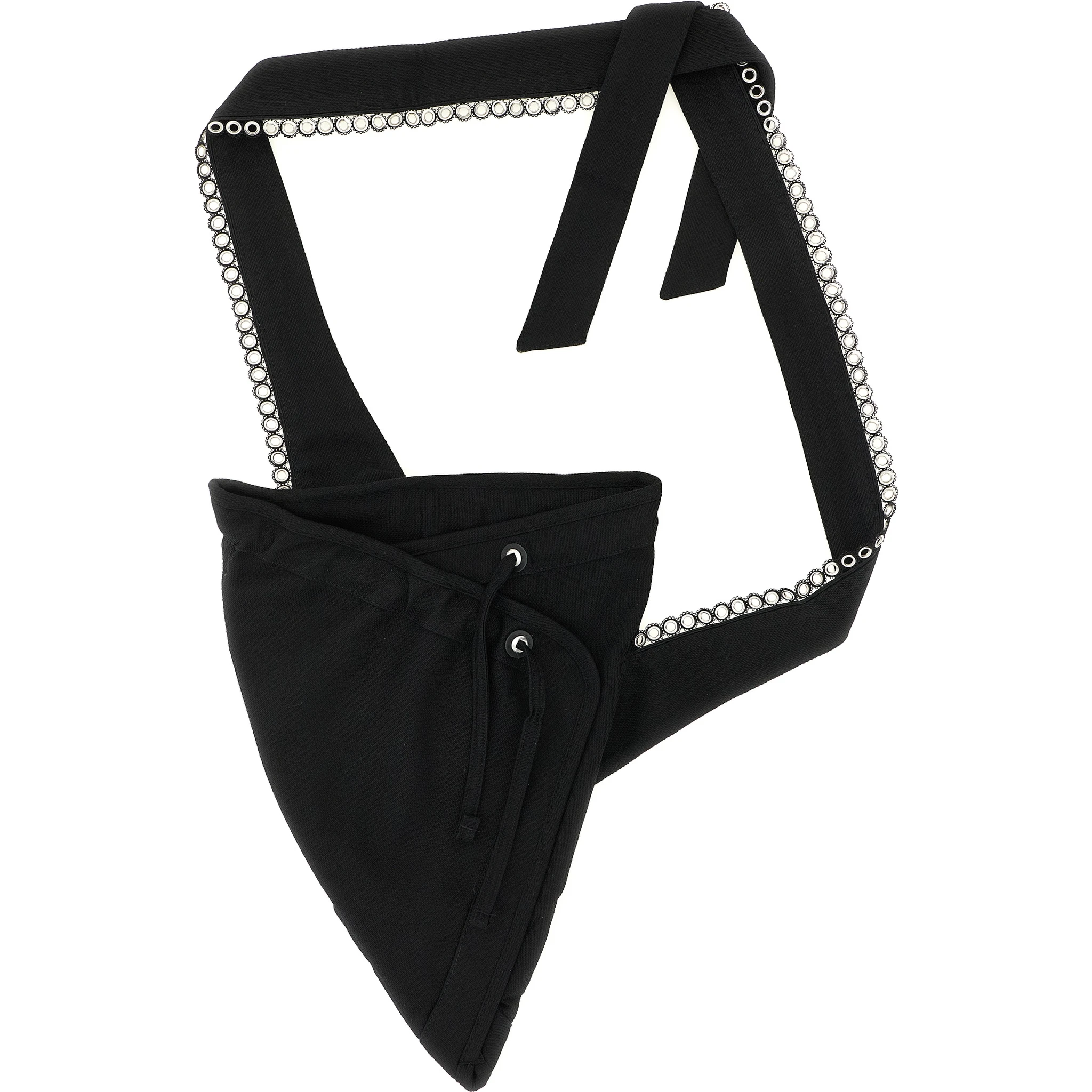 Black Cotton Crossbody Bag