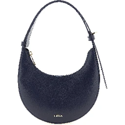 Blue Calfskin Shoulder Bag