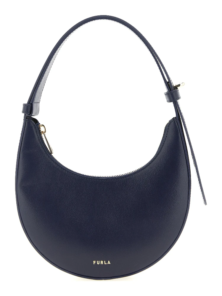 Blue Calfskin Shoulder Bag