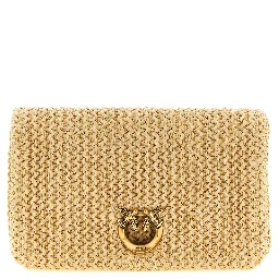 Beige Polypropylene Clutch Bag
