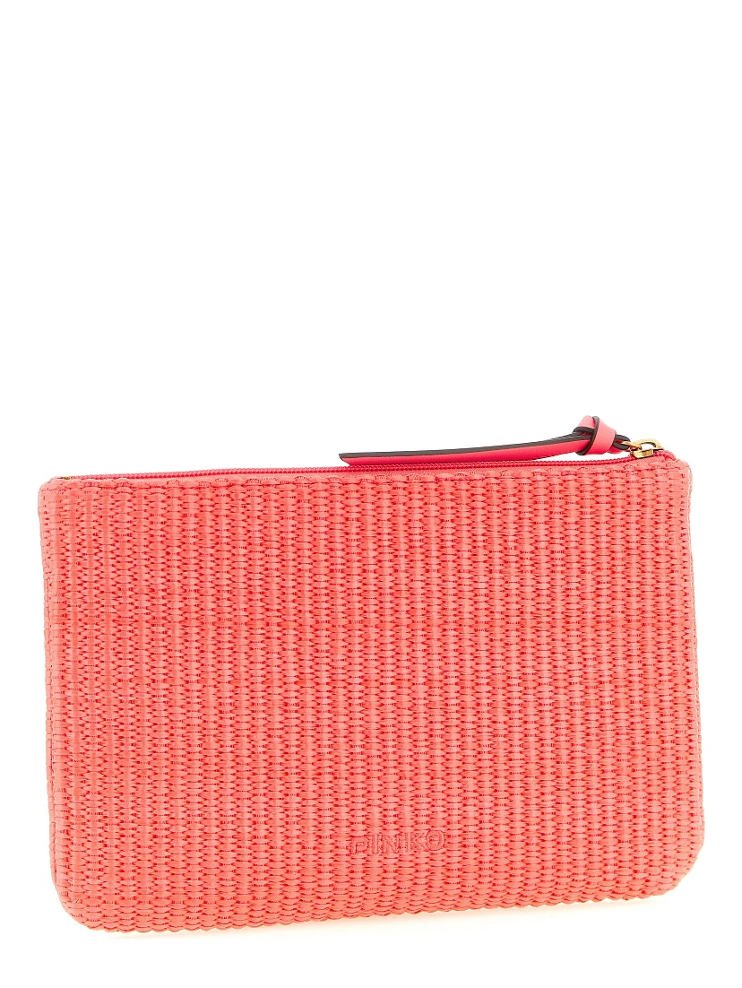 Fuchsia Polypropylene Clutch Bag
