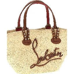 Beige Raffia Handbag