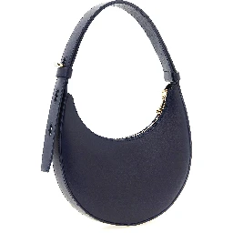 Blue Calfskin Shoulder Bag