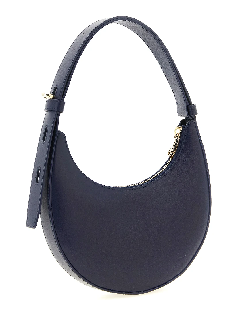 Blue Calfskin Shoulder Bag