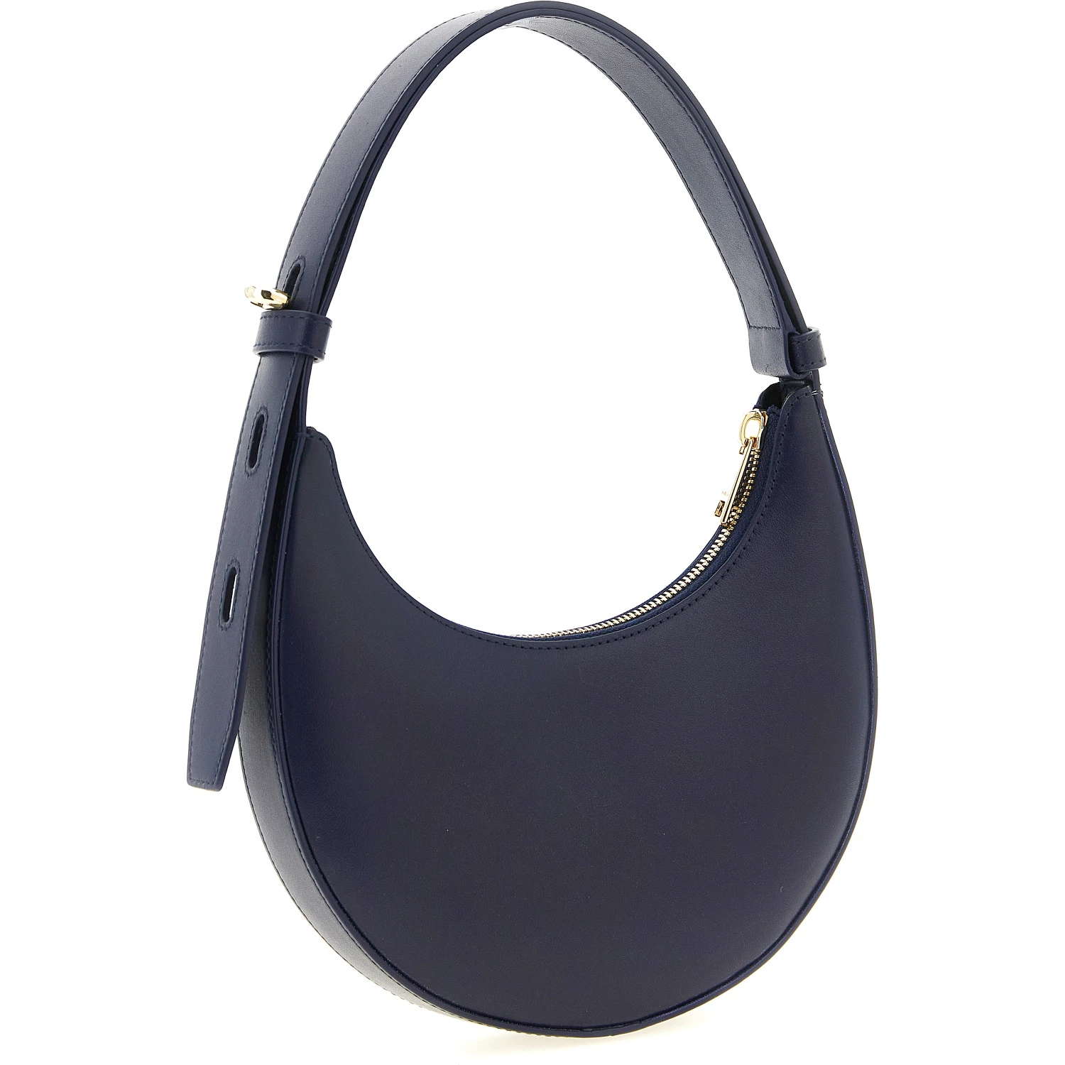 Blue Calfskin Shoulder Bag