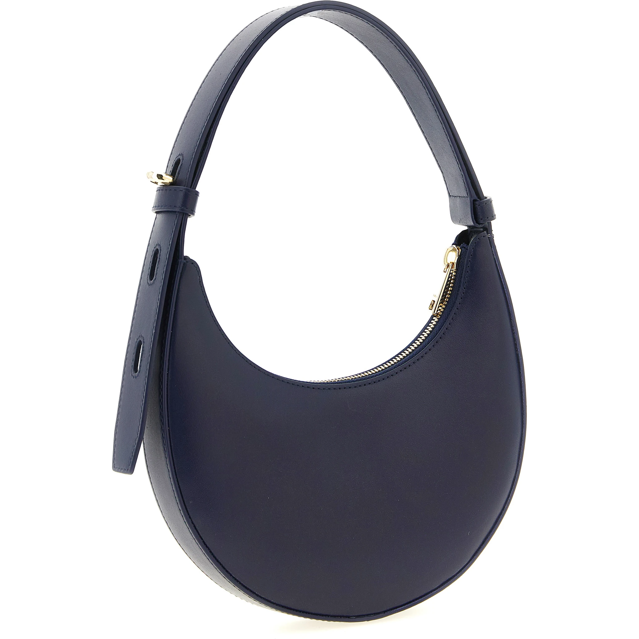 Blue Calfskin Shoulder Bag