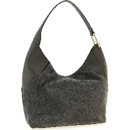 Gray Calfskin Shoulder Bag
