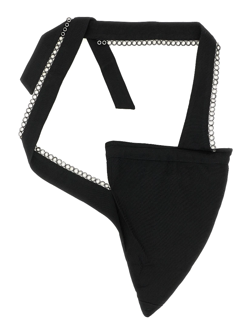 Black Cotton Crossbody Bag
