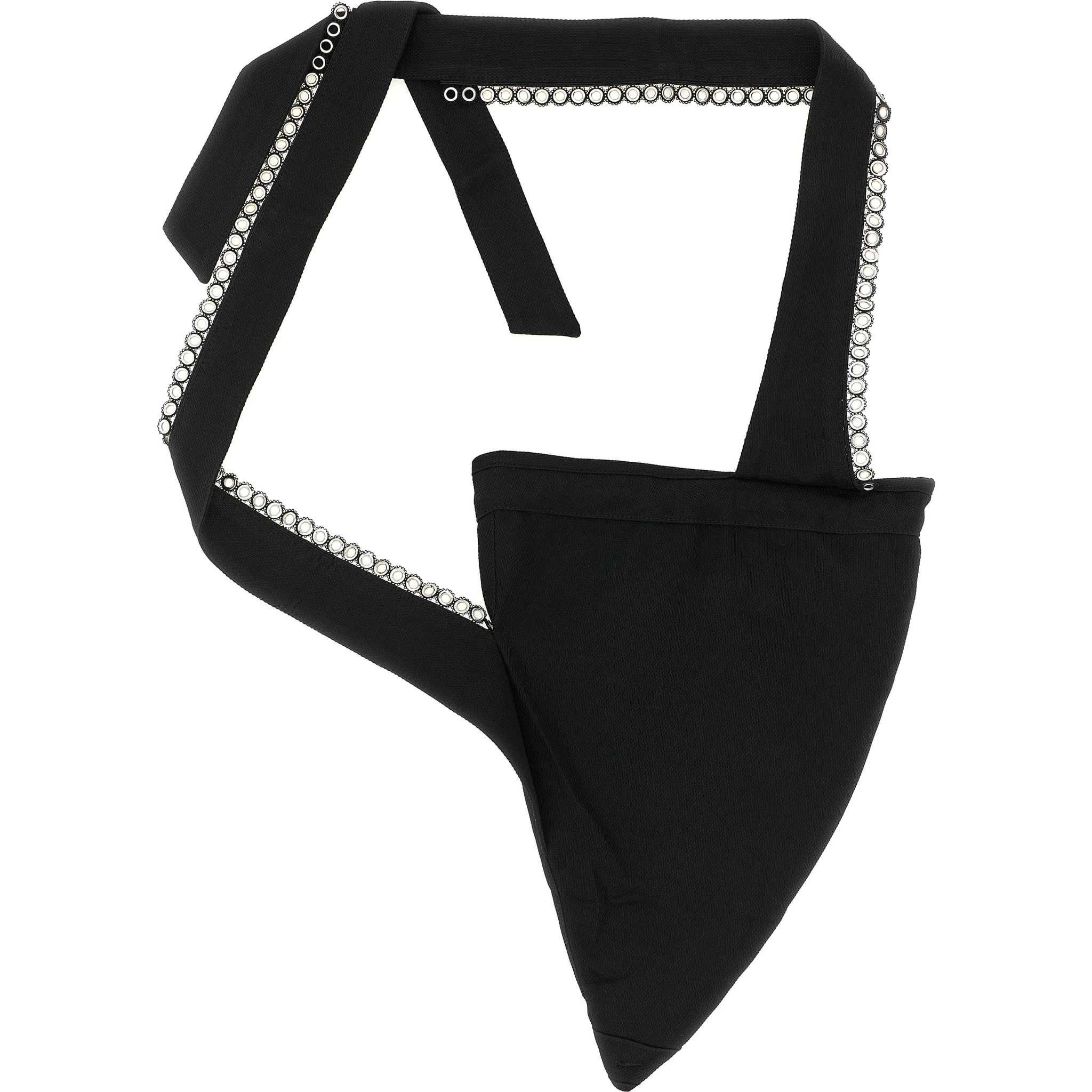Black Cotton Crossbody Bag