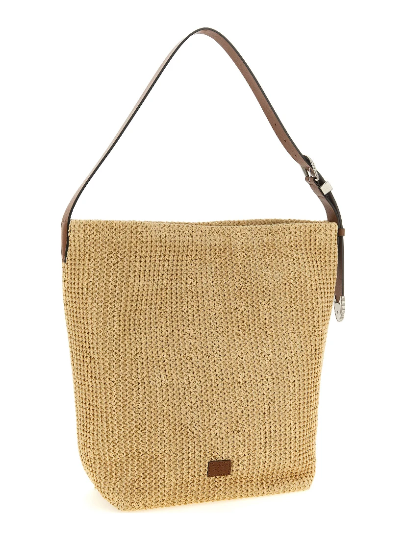 Multicolor Cowhide Shoulder Bag