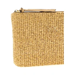 Beige Polypropylene Clutch Bag