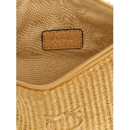 Beige Polypropylene Clutch Bag