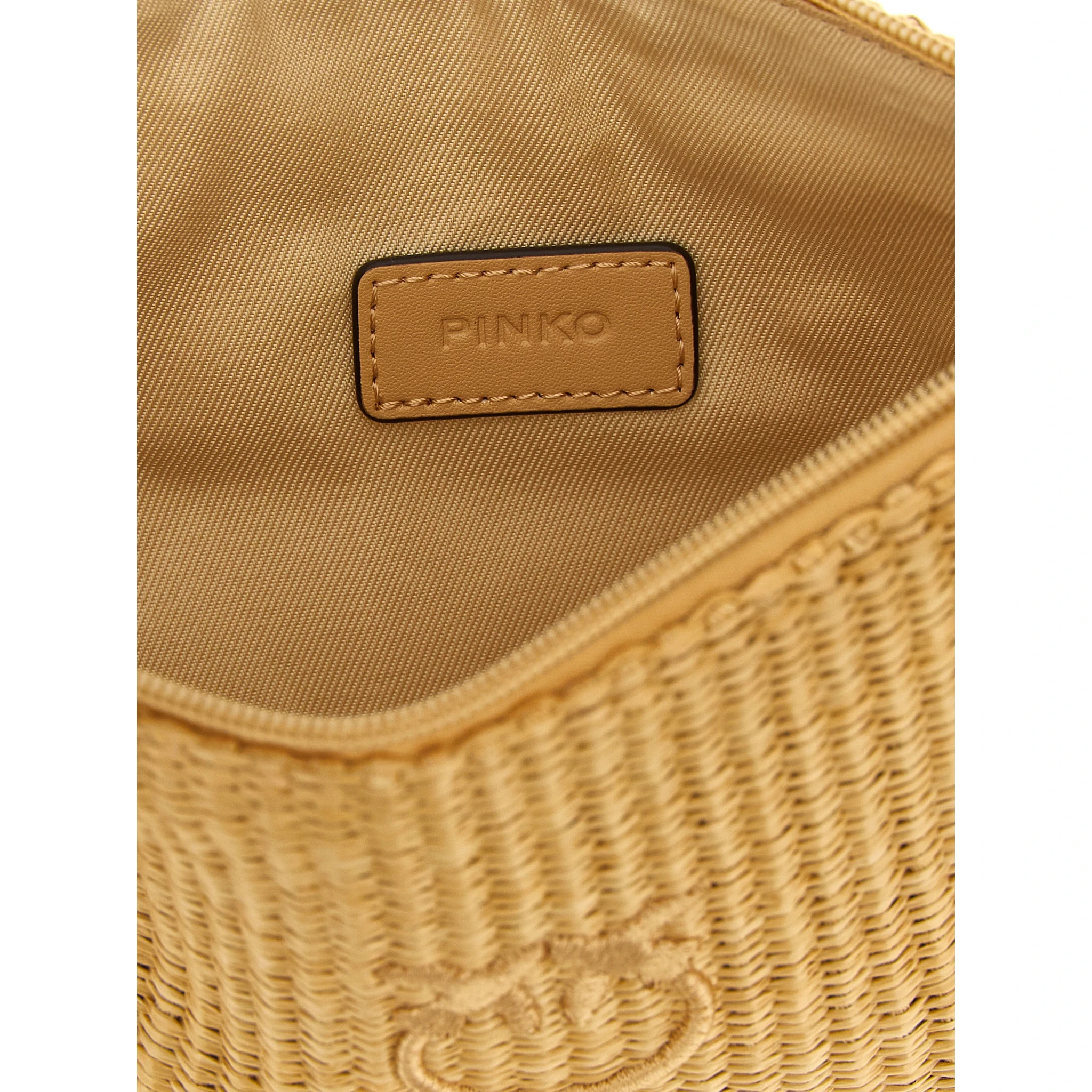 Beige Polypropylene Clutch Bag