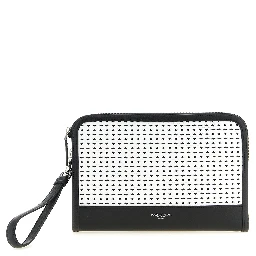 Bicolor Calfskin Clutch Bag