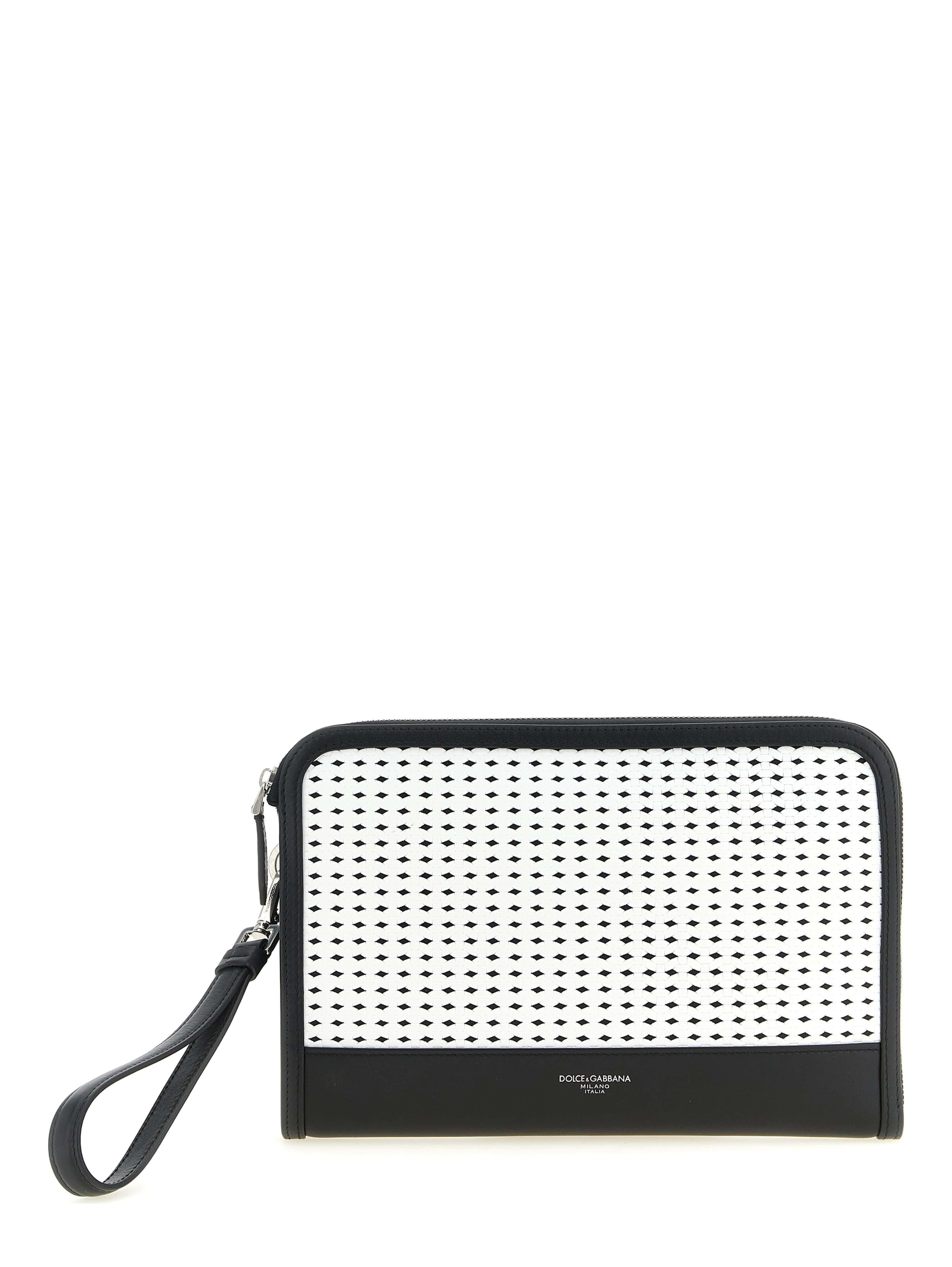 Bicolor Calfskin Clutch Bag