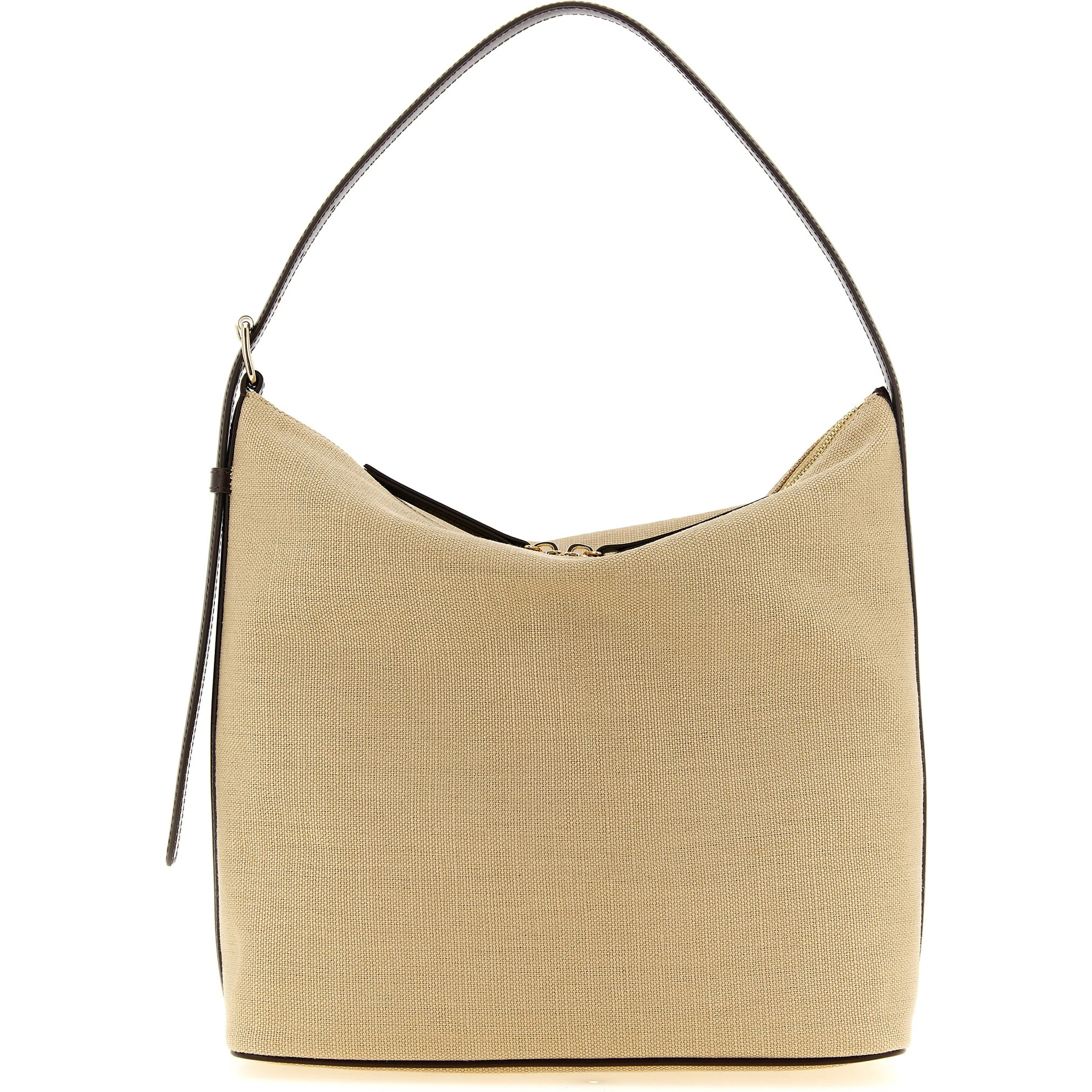 Beige Cotton Shoulder Bag