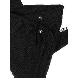 Black Cotton Crossbody Bag