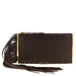 Brown Leather Clutch Bag