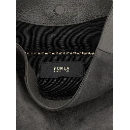 Gray Calfskin Shoulder Bag