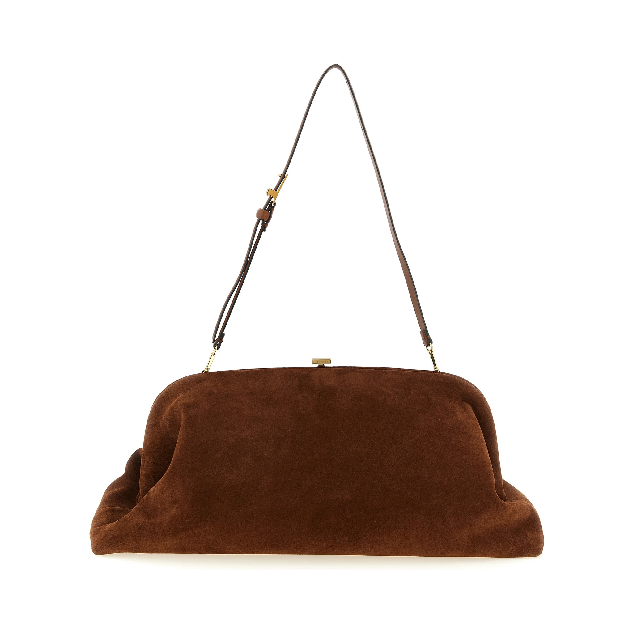 Brown Leather Clutch Bag