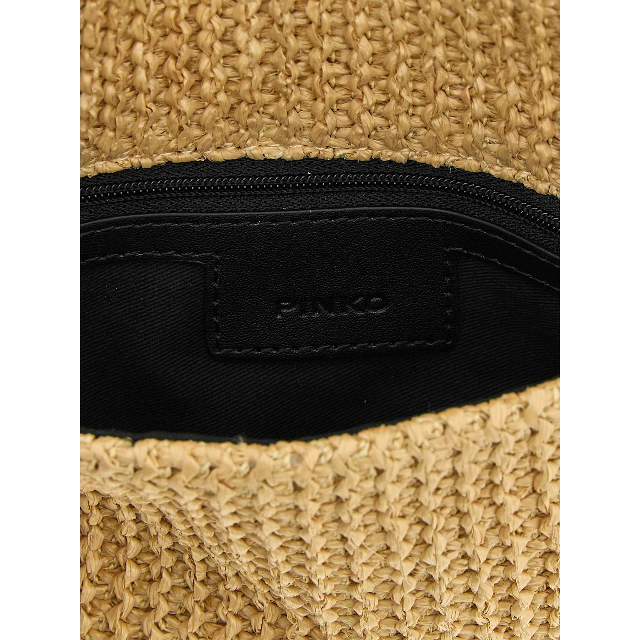 Beige Polypropylene Clutch Bag