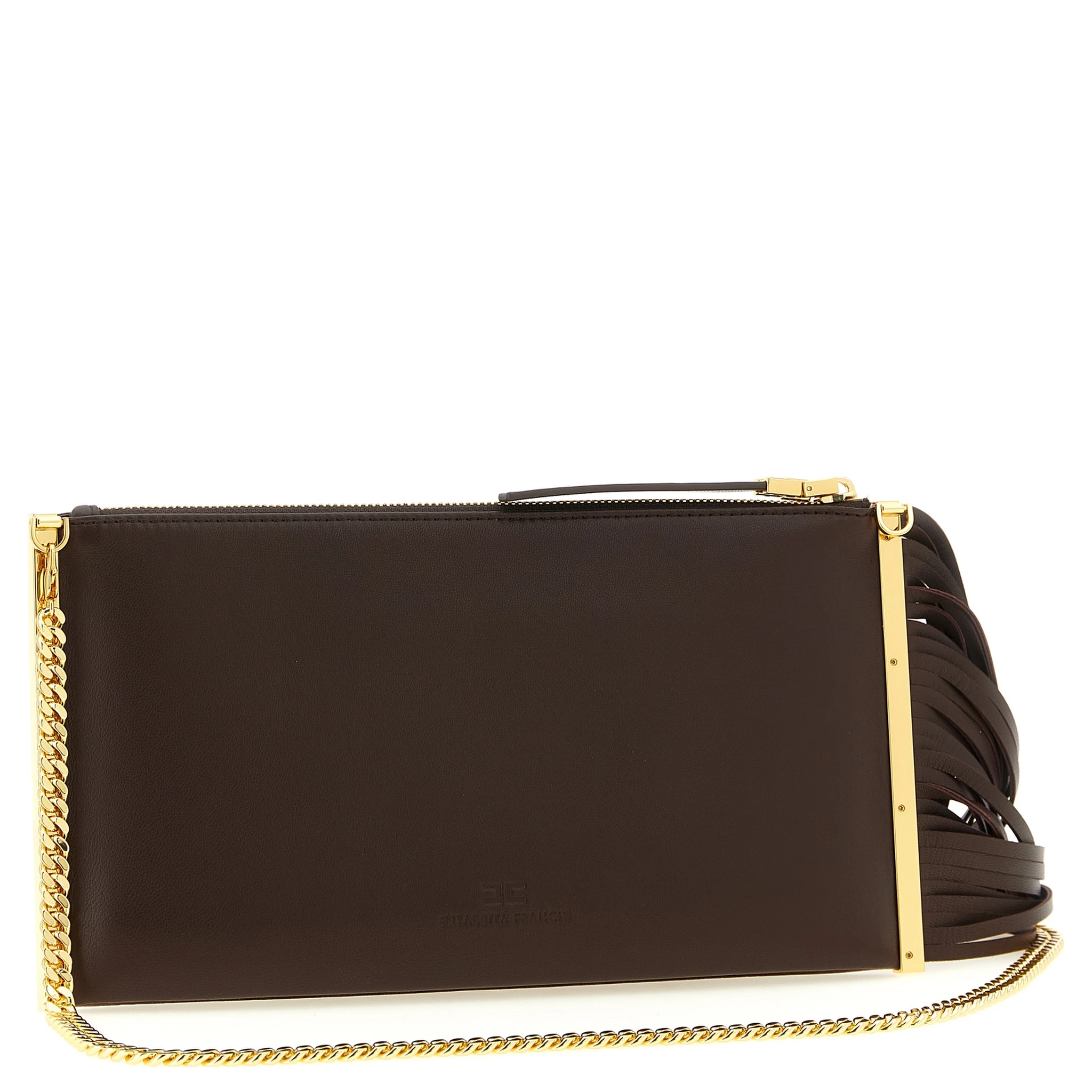 Brown Leather Clutch Bag