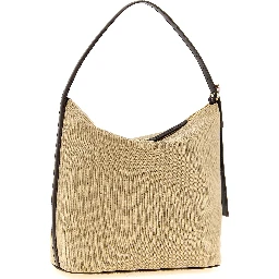 Beige Cotton Shoulder Bag