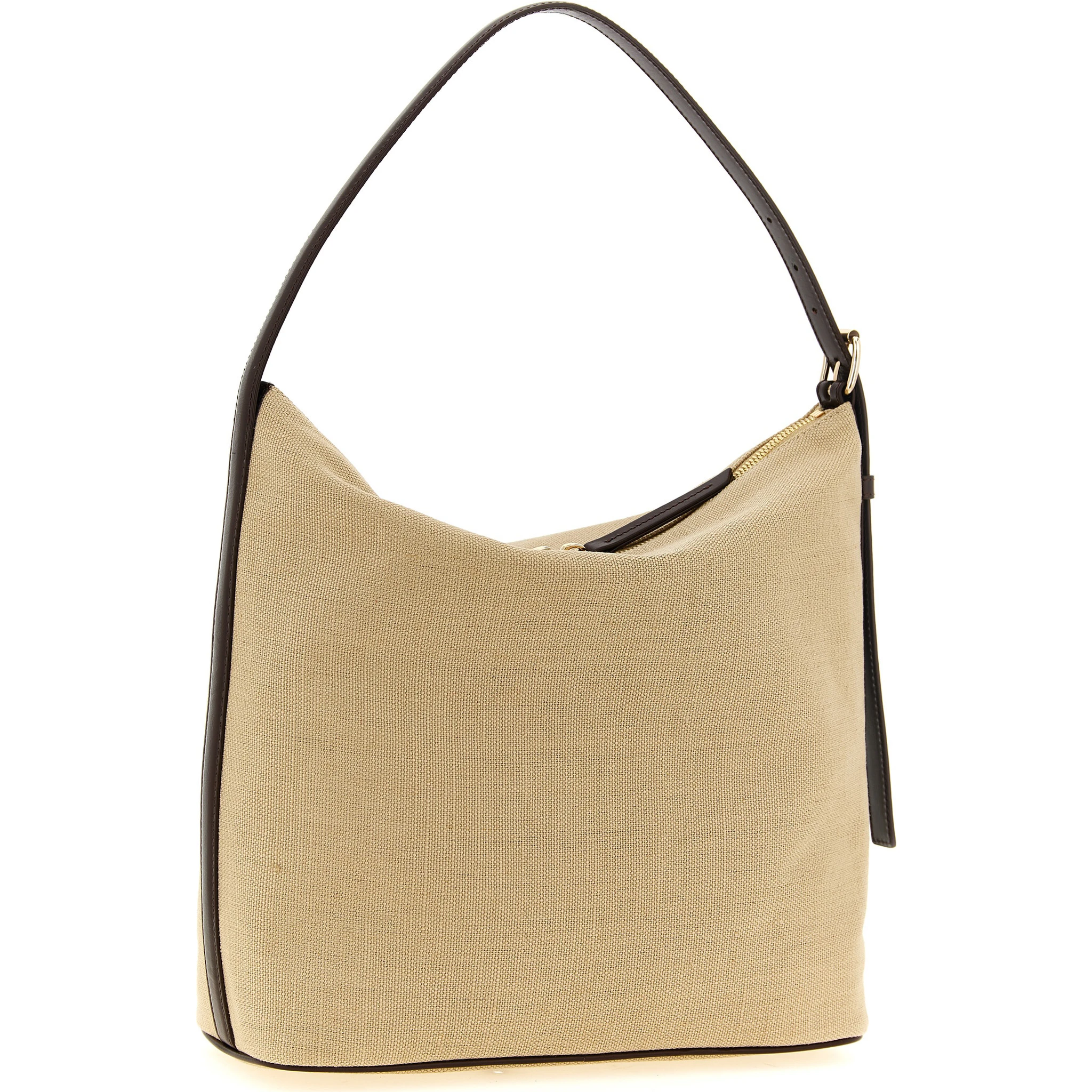 Beige Cotton Shoulder Bag