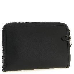 Bicolor Calfskin Clutch Bag