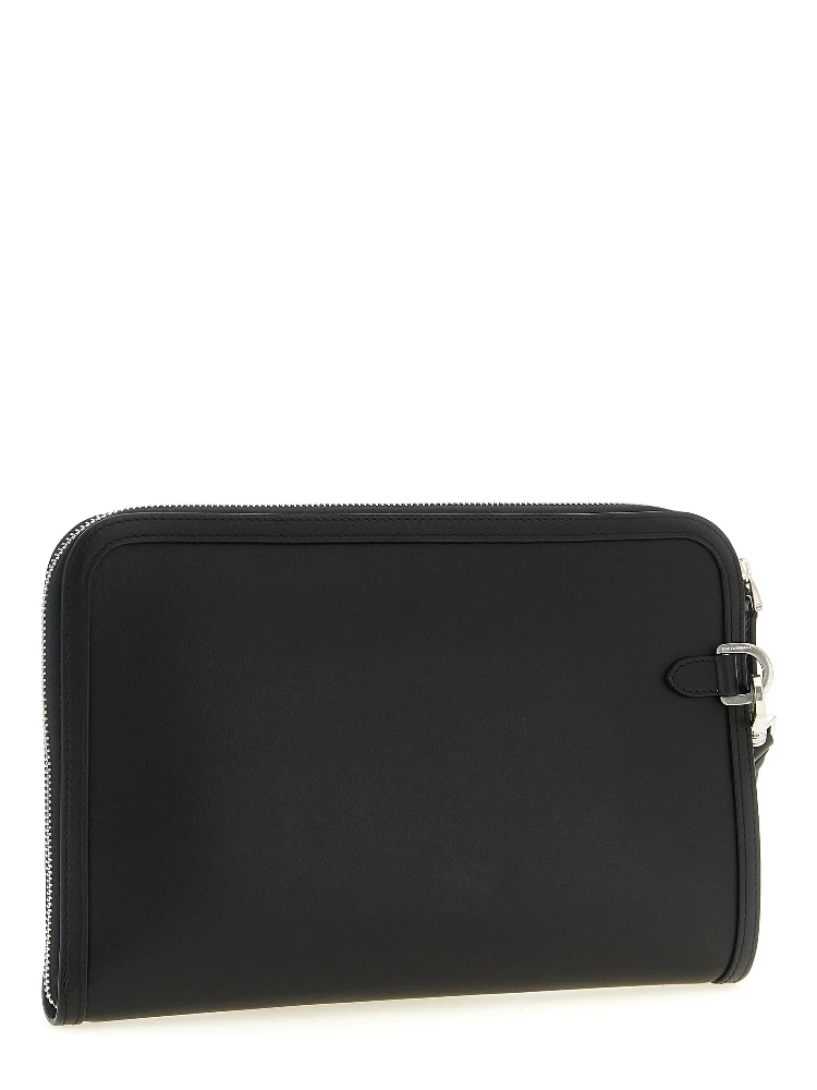 Bicolor Calfskin Clutch Bag alternative