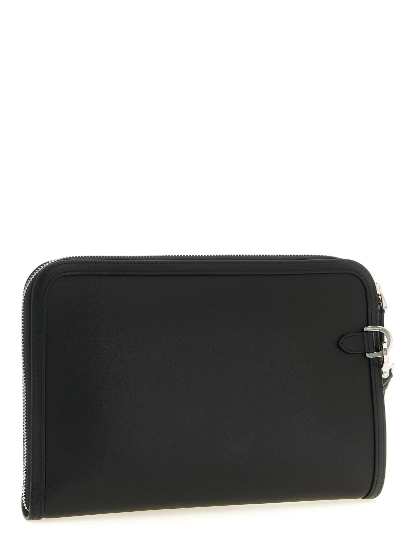 Bicolor Calfskin Clutch Bag