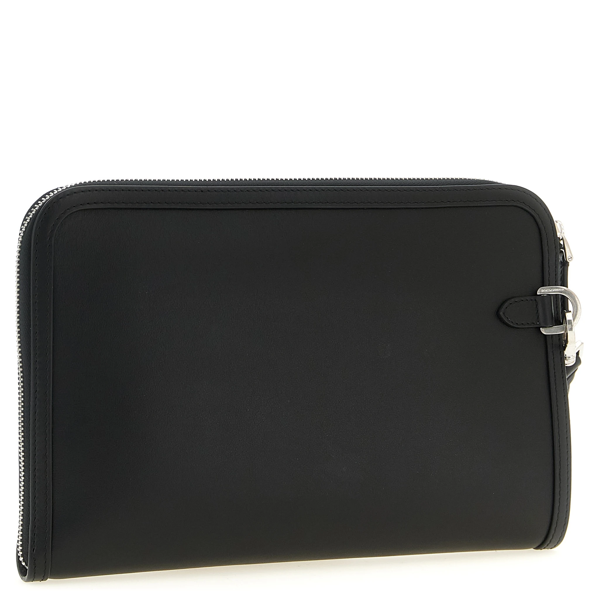 Bicolor Calfskin Clutch Bag