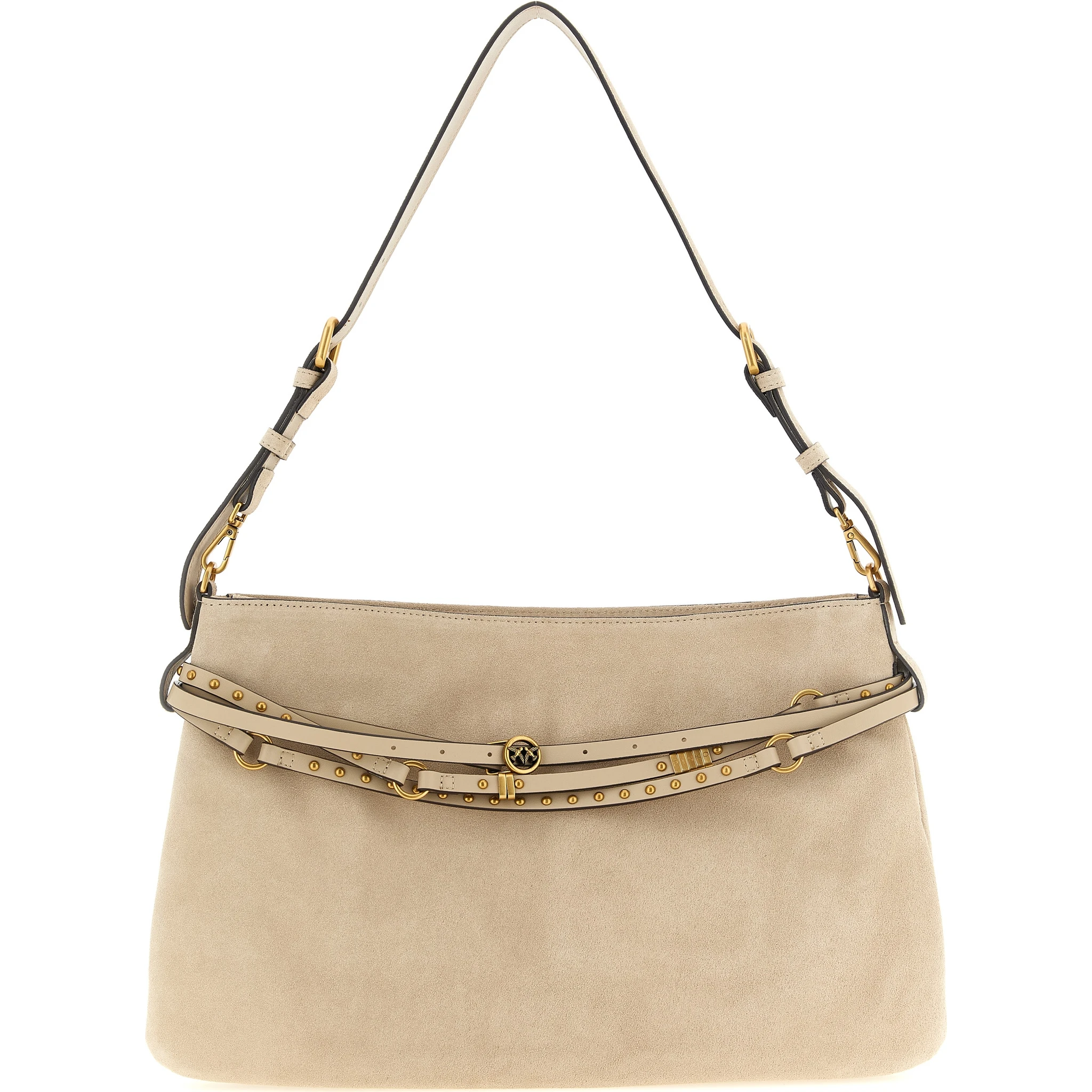 Beige Cowhide Shoulder Bag