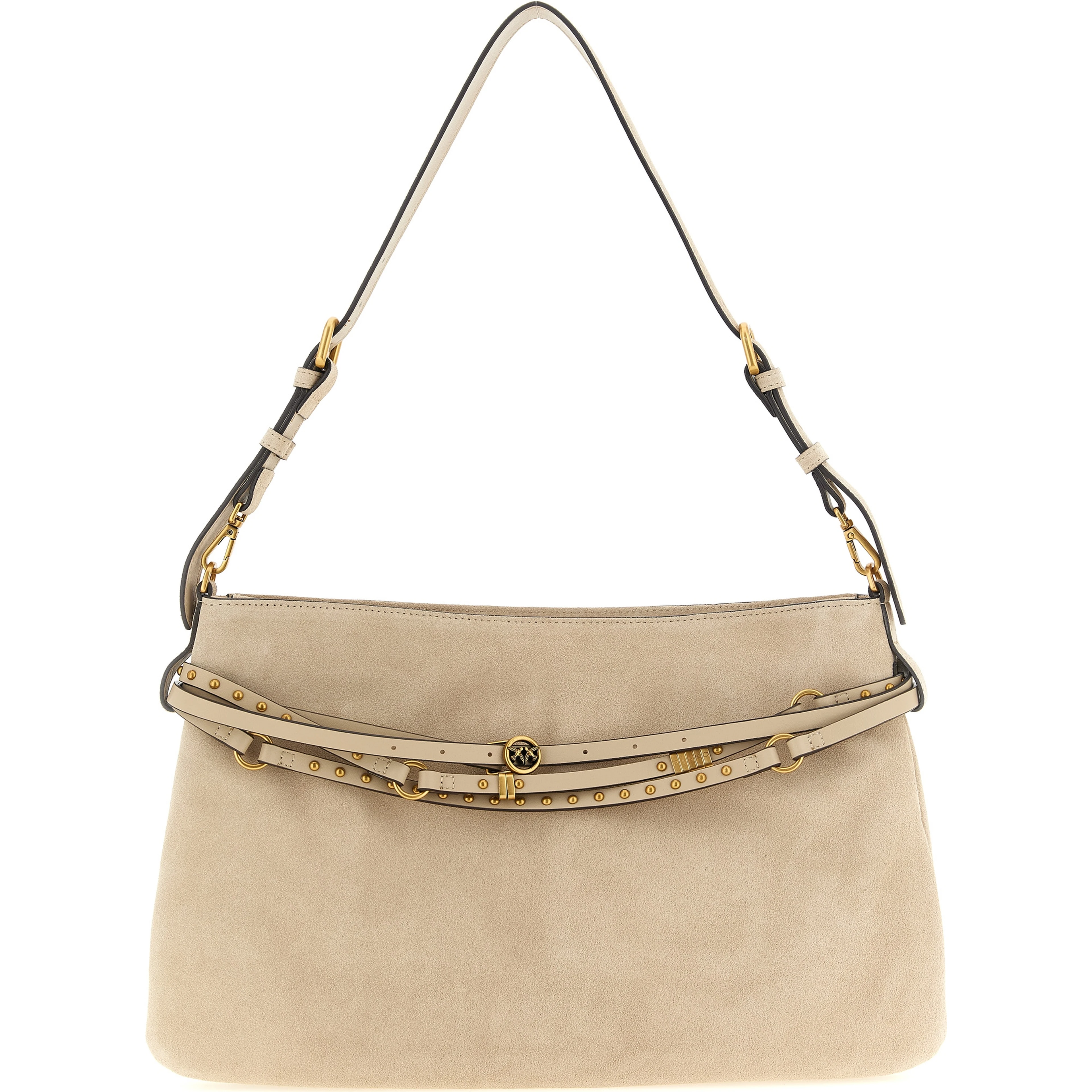 Beige Cowhide Shoulder Bag